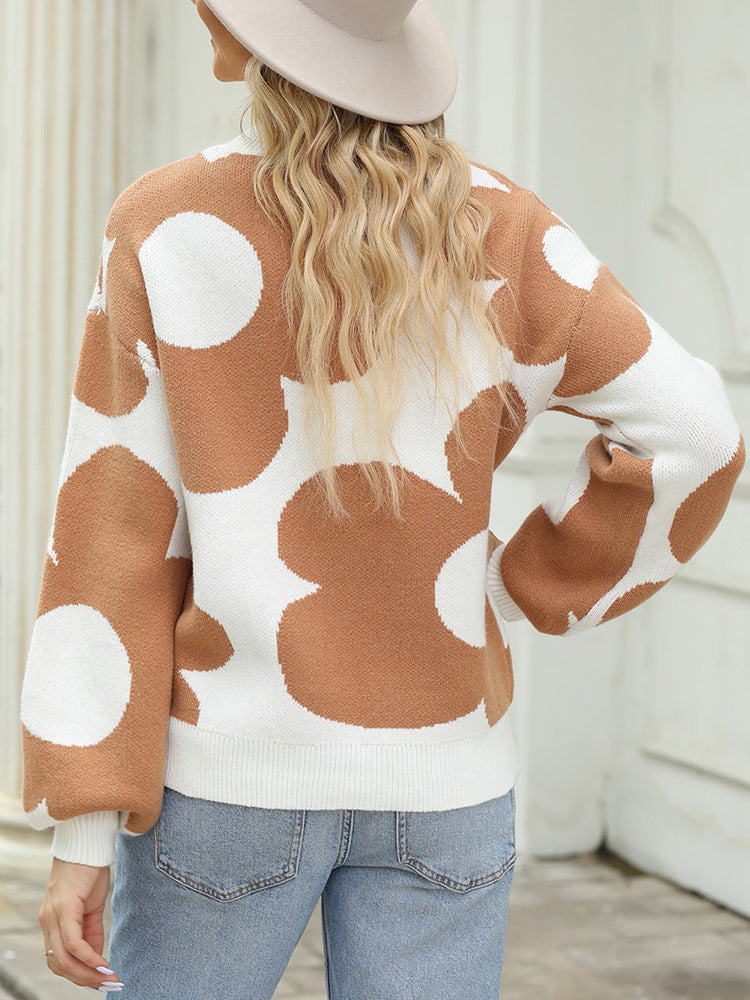 Pull à couleurs contrastées pour femmes