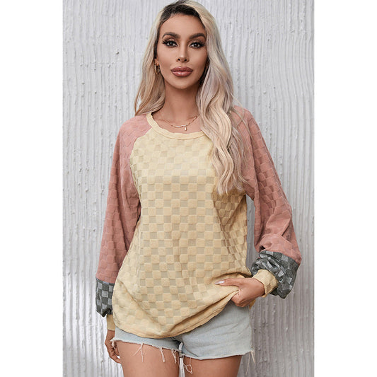 Pull à Motif Échiquier pour Femme