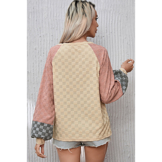 Pull à Motif Échiquier pour Femme