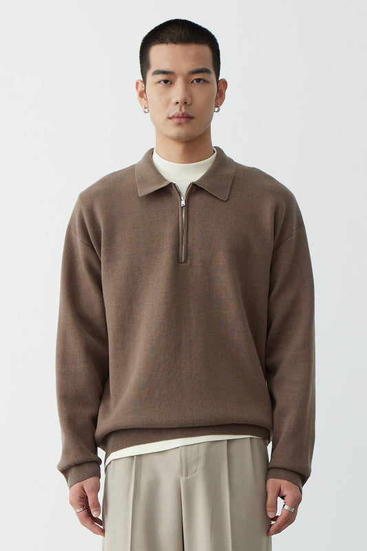 Pull Tricoté avec Col pour Homme